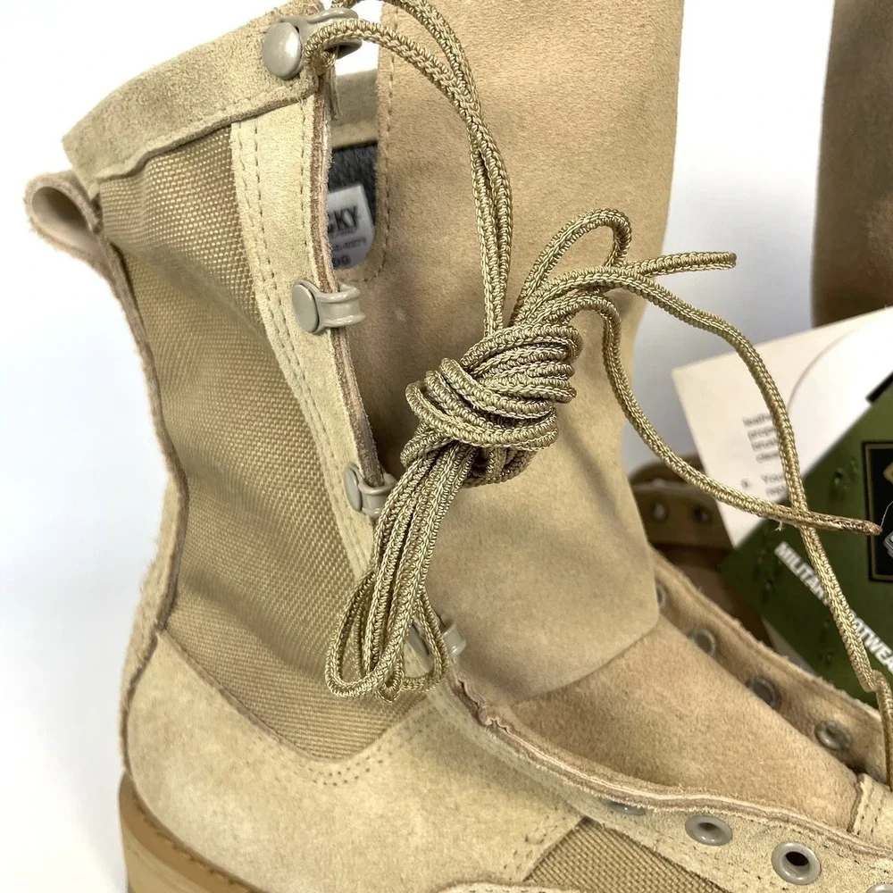 Rocky 790G Gore-Tex Combat Boots Mens 11R Tan Suede Vibram NWT Vintage